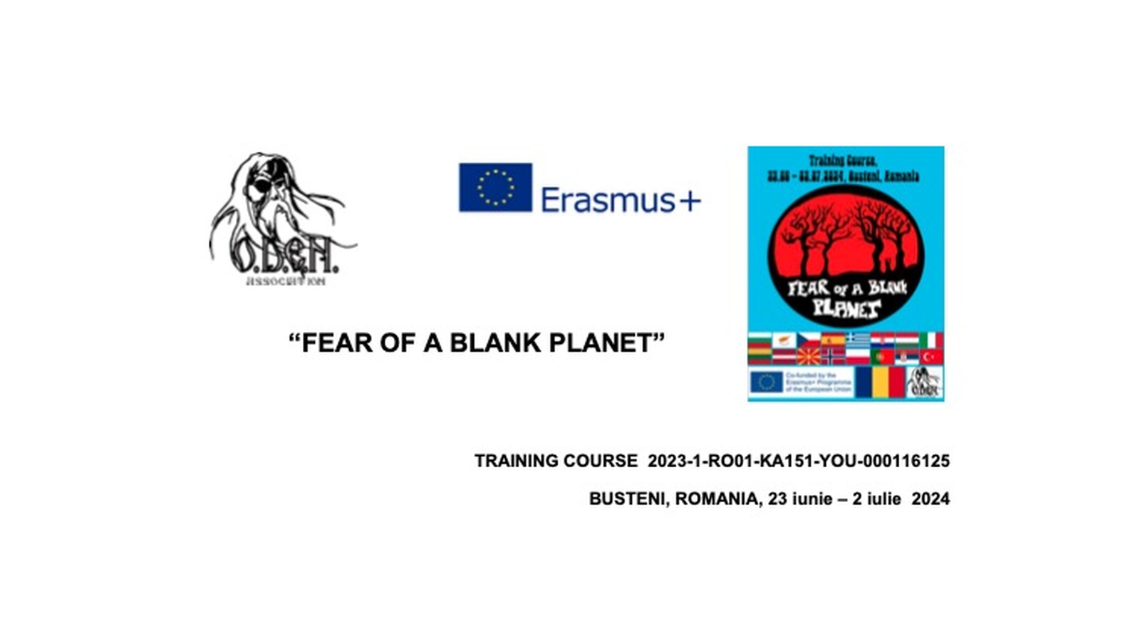 FEAR OF A BLANK PLANET – trening Erasmus Plus